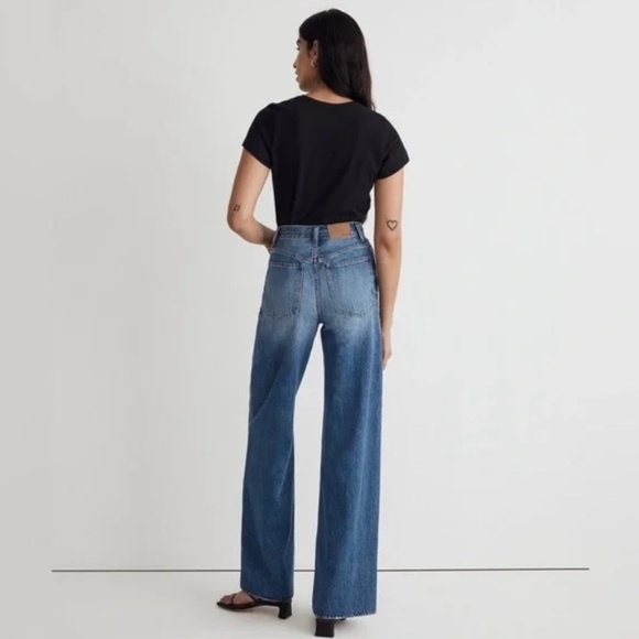 Madewell Super Wide Leg Jeans in Fannin Wash Size 28 - Picture 3 of 10
